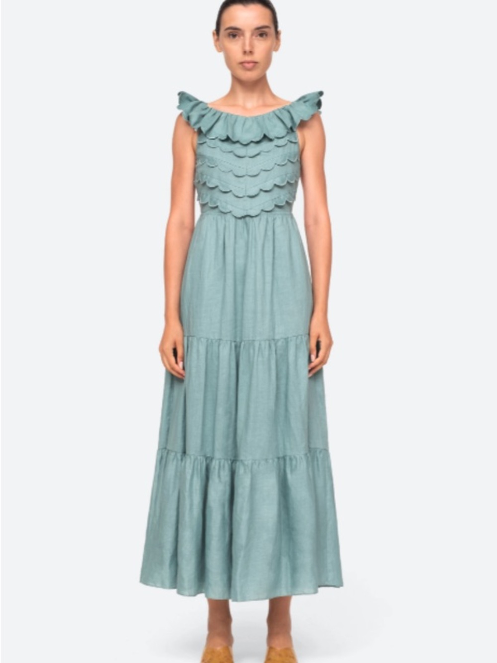NWT Sea New York Shannon Scallop Dress Sky S